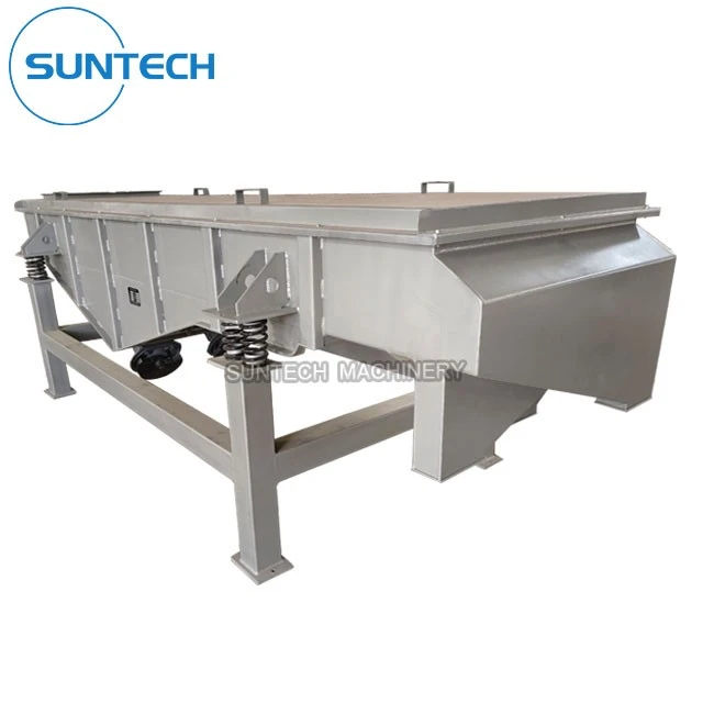 widely used linear vibration dewatering screen machine with hopper (1)